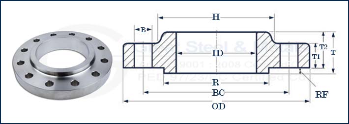 300# 316L SS Sorf flanges Dimensions